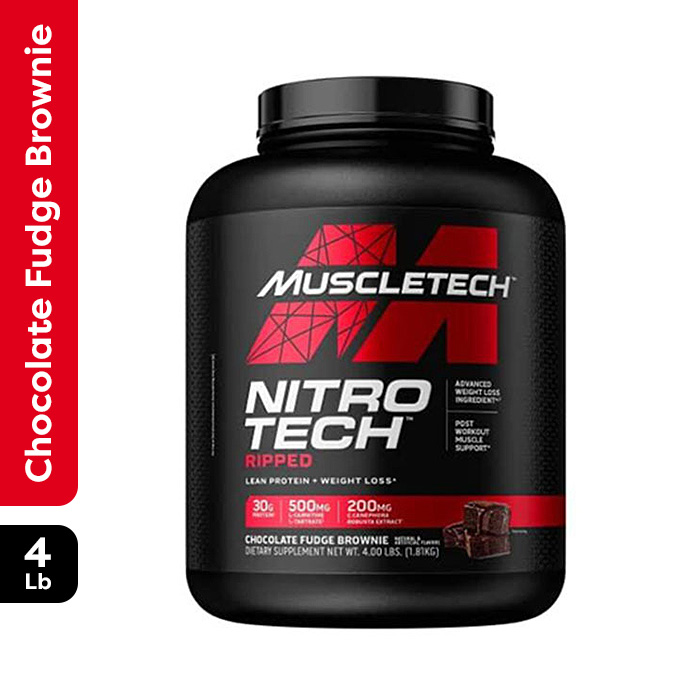 Picture of MuscleTech Nitro Tech Ripped Chocolate Fudge Brownie 4 lbs