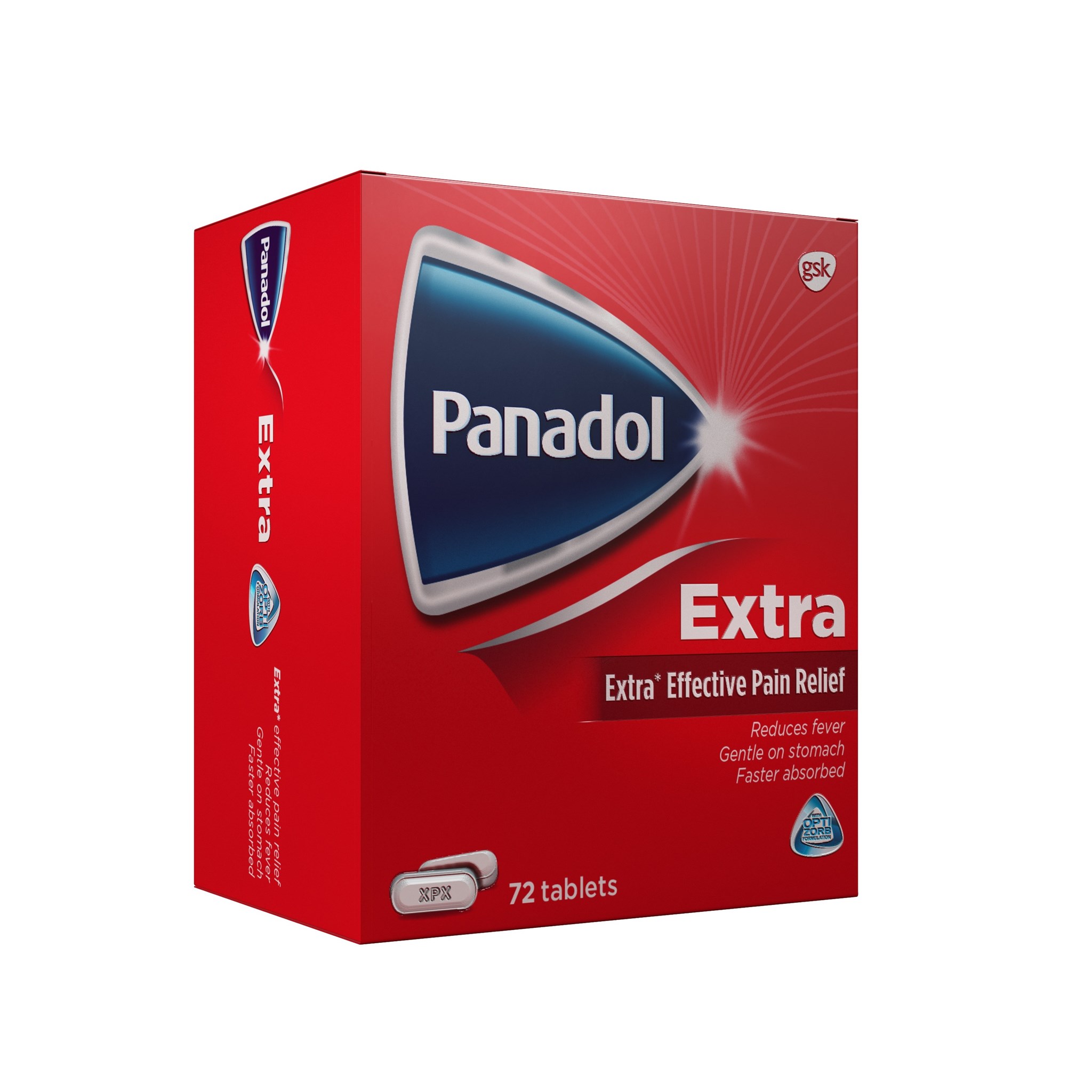 Picture of Panadol Extra with Optizorb, 72 Tablets