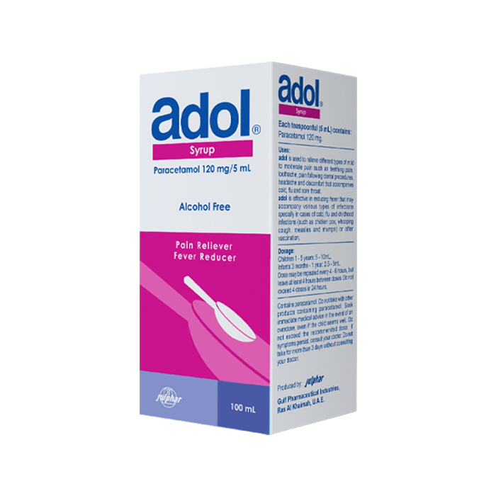 Picture of Adol 120 mg/5ml Syrup 100 ml Bottle